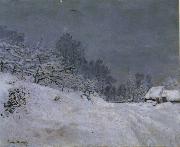 Claude Monet The Road in front of Saint-Simeon Farm in Winter oil painting